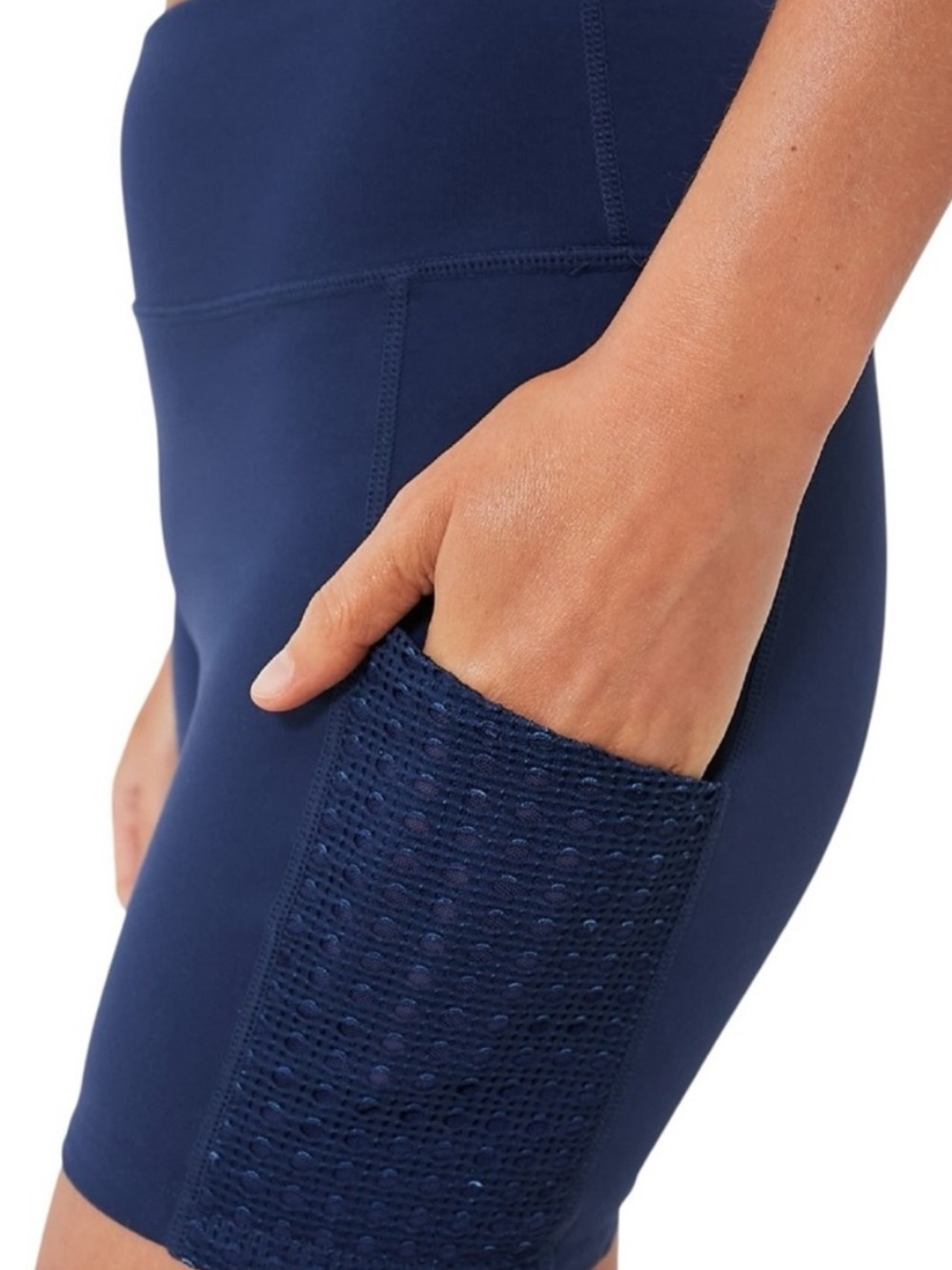 NWT Tuckernuck TNuck Sport Navy 4” Bike Shorts XS Lace Pocket Tennis Pickleball